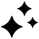 Icono de estrellas y destello